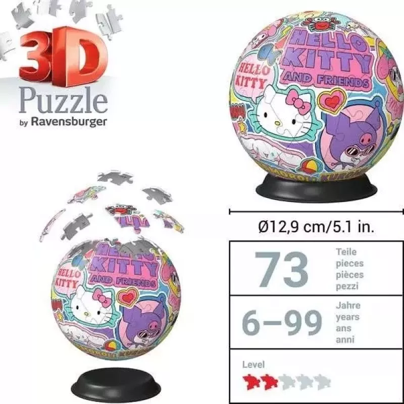 Puzle Ravensburger Hello Kitty 72 piezas Edad recomendada 6 a 99
