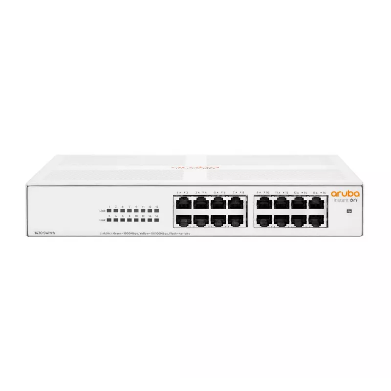 Aruba Instant On 1430 16G no gestionado L2 Gigabit Ethernet (10/100/1000) 1U blanco