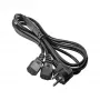 Akyga AK-PC-04A cable distribuidor de corriente CEE 7/7 a 2x IEC C13, 1,8 m, negro