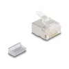 Conectores modulares RJ45 DeLOCK Cat.6A para cable fino y plano pack de 100