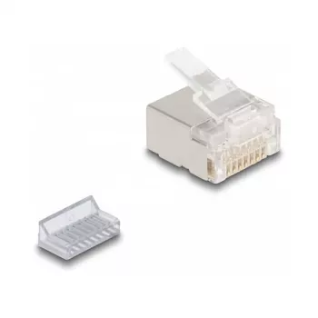 Conectores modulares RJ45 DeLOCK Cat.6A para cable fino y plano pack de 100