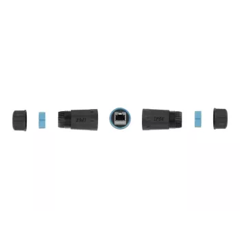 Cable de red DeLOCK 86693 RJ45 a RJ45 Cat.6A impermeable negro