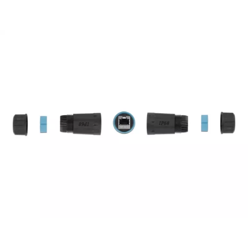 Cable de red DeLOCK 86693 RJ45 a RJ45 Cat.6A impermeable negro