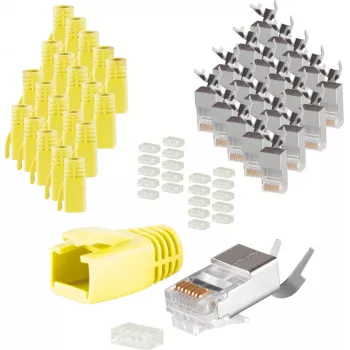 Conector macho RJ-45 ShiverPeaks 72067-20Y amarillo