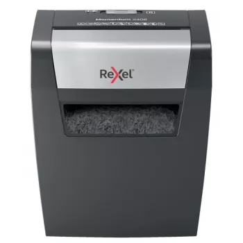 Destructora de papel Rexel Momentum X406 corte cruzado P4, corte en partículas, 4 x 28 mm, 15 L, 125 hojas, 70 dB, botones