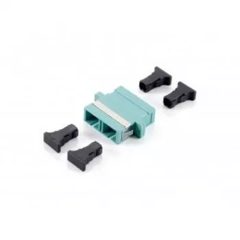 Equip acoplador de fibra óptica SC, OM3 multimodo dúplex, SC, turquesa, multimodo, 34,7 mm, 9,4 mm, 33 mm