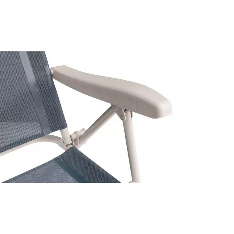 Silla de camping Outwell Cromer — silla plegable de 2 patas, carga máx. 120 kg, peso 5,4 kg, azul
