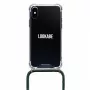 Funda con collar Lookabe para iPhone X / Xs — oro con cinta verde