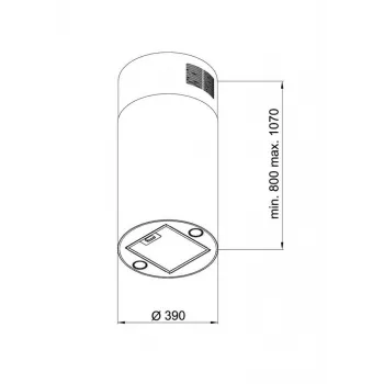 Campana extractora MAAN Elba 2 39, filtro antigrasa de aluminio, control electrónico con indicador y mando a distancia, dorado brillante, Ø390 mm