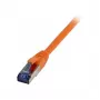 Cable de red RJ45 - CAT6A 500 MHz - 7,5 m - naranja - S-STP(S/FTP) - TPE/LSZH(Superflex) - AWG26 - Syner