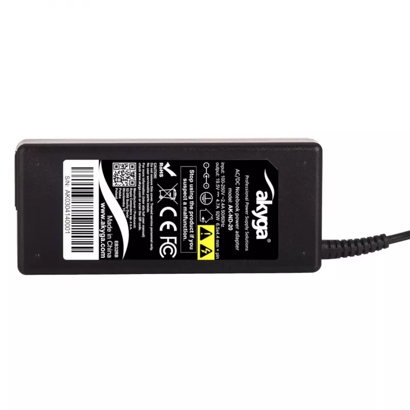 Fuente de alimentación para portátil Akyga AK-ND-20 para Sony, 92 W, 19,5 V, 4,7 A, 6,5 x 4,4 mm + pin
