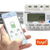 Contador de energía trifásico QOLTEC 50883 Wi‑Fi 400V con pantalla LCD