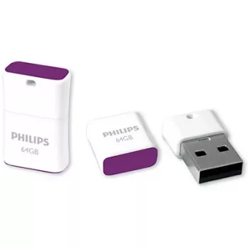 Philips FM64FD85B/00 memoria USB 64 GB USB Type-A 2.0 lila, blanco
