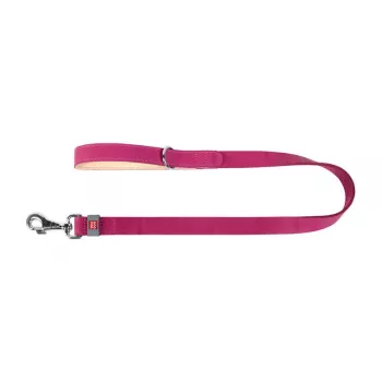Correa para perro WAUDOG de cuero natural, 25 mm de ancho, 122 cm de longitud, rosa