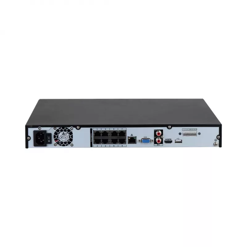 Dahua NVR4208-8P-EI grabador de vídeo en red WizSense de 8 canales, 8 PoE, 1U, 2 HDD