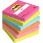 Notas adhesivas 3M 654-6-POP cuadradas multicolor 100 hojas autoadhesivas