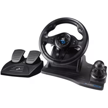 Volante + pedales gaming Subsonic SA5596-NG negro USB 270°