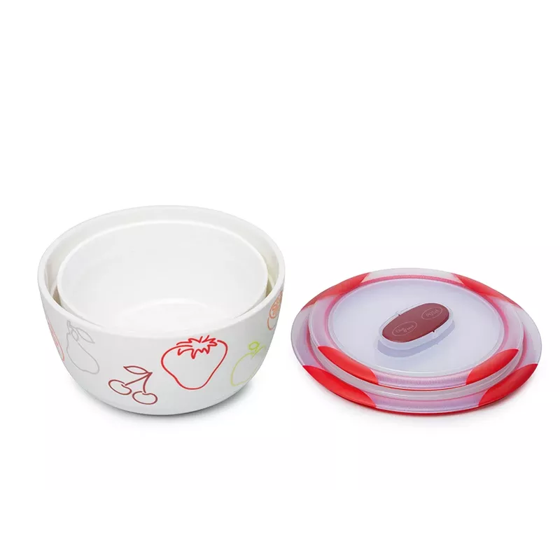 Set de boles OURSSON BS4781RC/DC redondos de cerámica 3L blanco 2 uds.