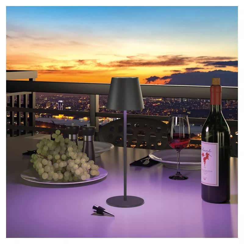 Lámpara de mesa LED RealPower TableLight 360 RGB 3W negra