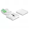 Caja de conexión de fibra óptica DELOCK 2 x SC/APC simplex con set de cable drop G.657.A1 de 30 m