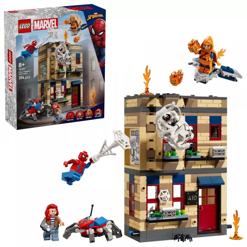 LEGO Marvel set 76317 apartamento de Peter Parker con minifigura de Spider-Man