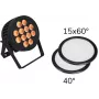 Foco PAR LED EUROLITE 12x9W SCL Spot con 2 difusores 15° y 40°