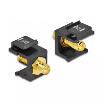 Módulo Keystone RP-SMA, conector hembra, negro, DeLOCK 86865