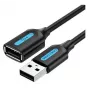 Cable de extensión USB 2.0 (macho a hembra) Vention CBIBD 0,5 m, negro