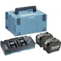 MAKITA 191Y97-1 - kit de alimentación compatible con dispositivos XGT (40V XGT litio-ion | compuesto por 2x batería BL4080F 8,0 Ah, cargador doble rápido DC40RB, maletín de transporte) (191Y97-1)