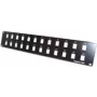Panel de parcheo Tecline 908060 para 24 conexiones Keystone, 1U montaje en rack