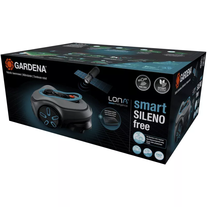 Robot cortacésped Gardena smart SILENO free superficie máxima de césped 1200 m² ancho de corte 16 cm