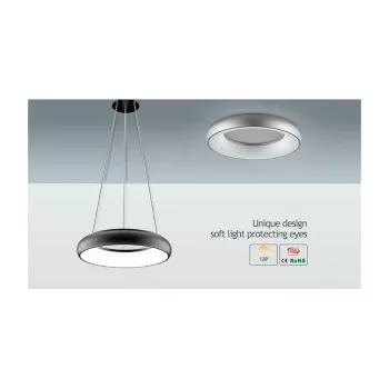 Synergy 21 Lámpara redonda LED Donut nw plata 25w