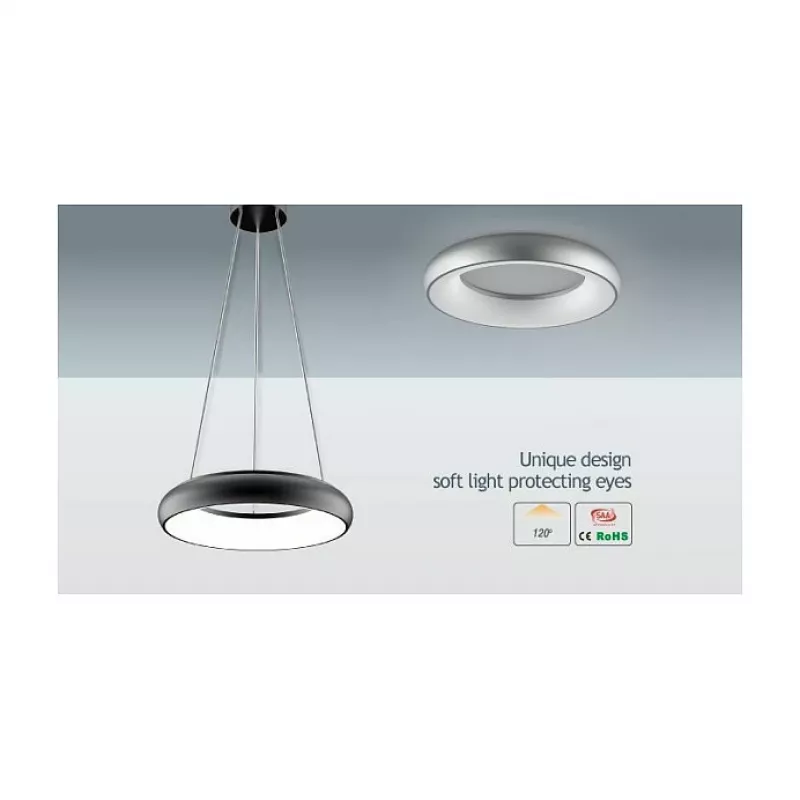 Synergy 21 Lámpara redonda LED Donut nw plata 25w