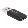 Adaptador DeLOCK 60001 USB A USB C Negro