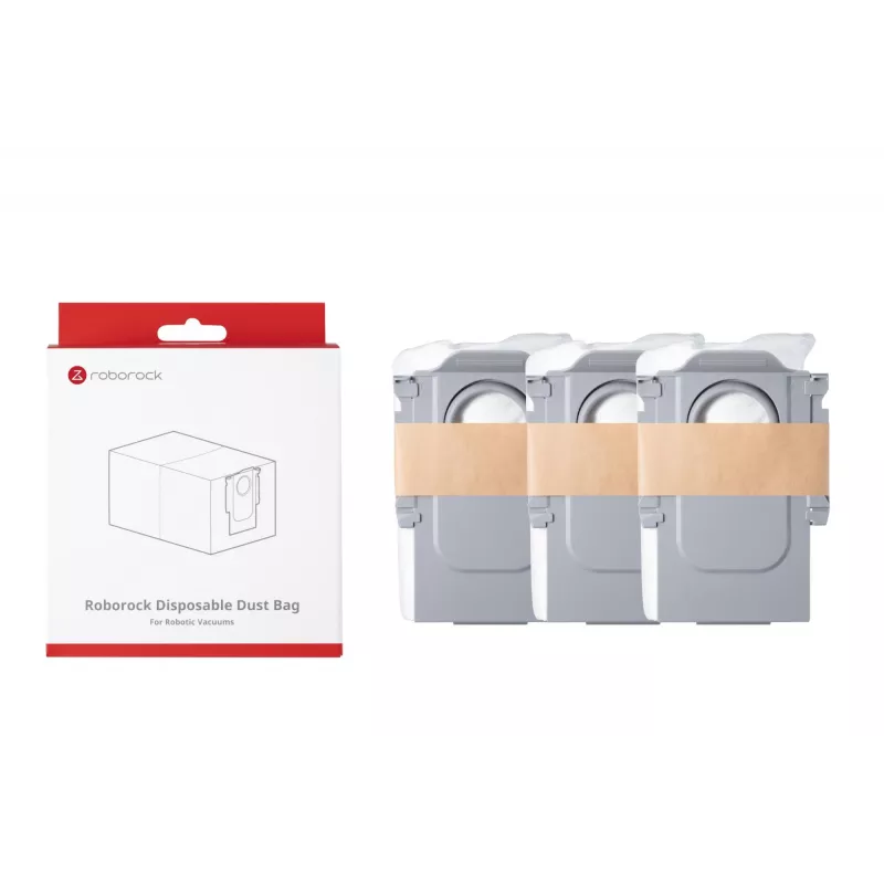 Accesorio para aspirador | ROBOROCK | Bolsa de polvo desechable | Para Qrevo/Qrevo MaxV/S8 MaxV Ultra/Qrevo S/Qrevo Pro/Qrevo Plus/Qrevo Curv/Qrevo Edge/Saros 10R/Saros Z70/Saros 10/Vivia