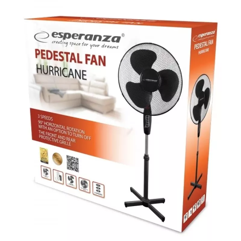 Esperanza EHF001KK ventilador doméstico negro