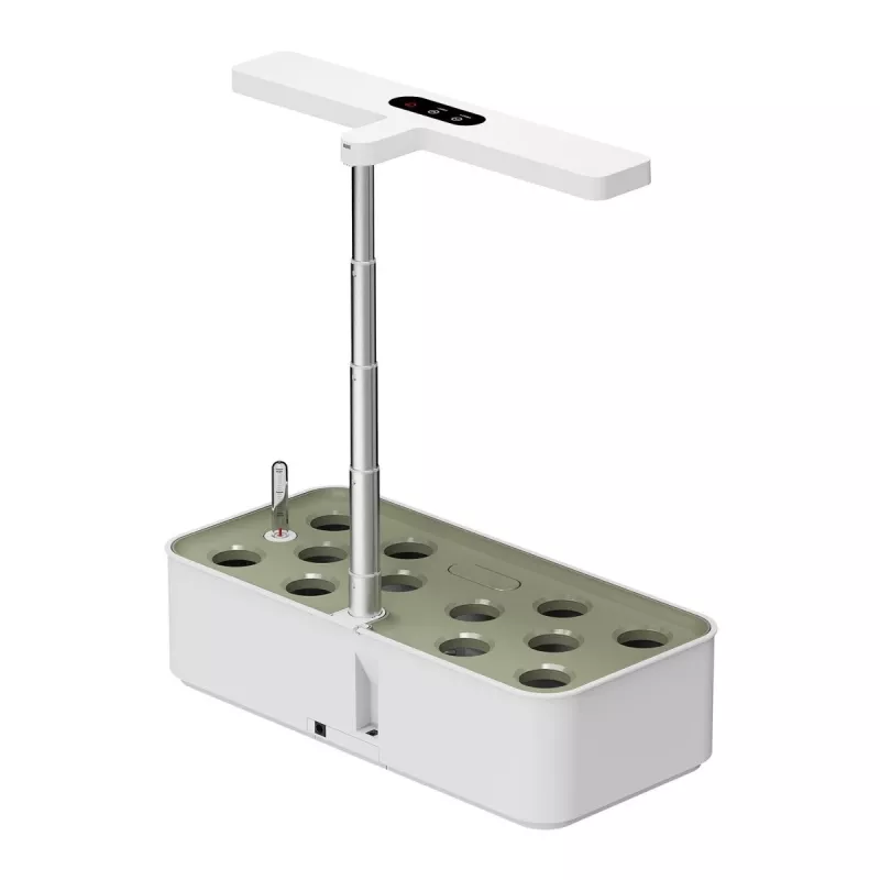Sistema inteligente de cultivo de plantas de interior GreenBlue, maceta SMART, capacidad 4L, para 12 plantas, LEDs de espectro completo, GB133