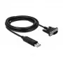 Cable serie DeLOCK 66282 negro 1,8 m RS-232 USB Type-A