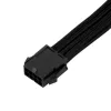 SilverStone PP07E - Cable de extensión de alimentación - PCIe Power de 8 pines (6+2) (M) a PCIe Power de 8 pines (H) - 30 cm - Negro (SST-PP07E-