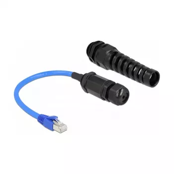 Cable de red DeLOCK 66809 negro azul 0,25 m Cat6 SF/UTP
