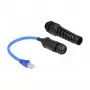 Cable de red DeLOCK 66809 negro azul 0,25 m Cat6 SF/UTP
