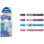 Pluma estilográfica Pelikan griffix® para zurdos - Lovely Pink - rosa - sistema de cartuchos - azul - plástico - acero inoxidable - para zurdos (820318)