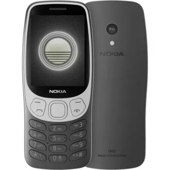 Nokia 3210 4G (2024) (TA-1618) | Grunge Negro | 2,4 pulgadas | TFT | 128 MB | 64 MB | Dual-SIM | Bluetooth | 5 | Resolución de cámara principal 2 MP