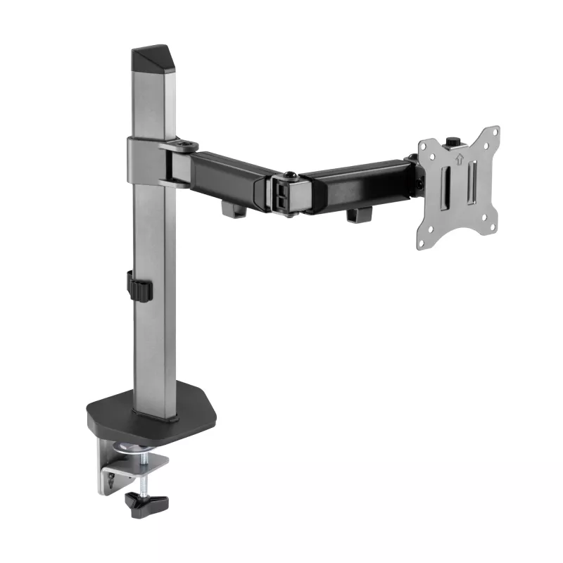 White Shark GMS-3204 Amenhotep I soporte de escritorio para monitor, 17-32 pulgadas, VESA 75x75/100x100, hasta 9 kg, gris