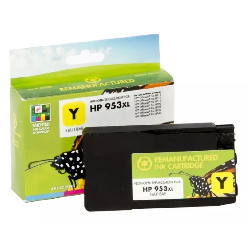 Compatible Static Control HP 953XL (F6U18AE) cartucho de tinta, amarillo (chip nuevo)
