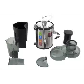 Exprimidor ESPERANZA EKJ002 — 500 W, recipiente de zumo de 0,45 L, recipiente de pulpa de 1,5 L, acero inoxidable/negro