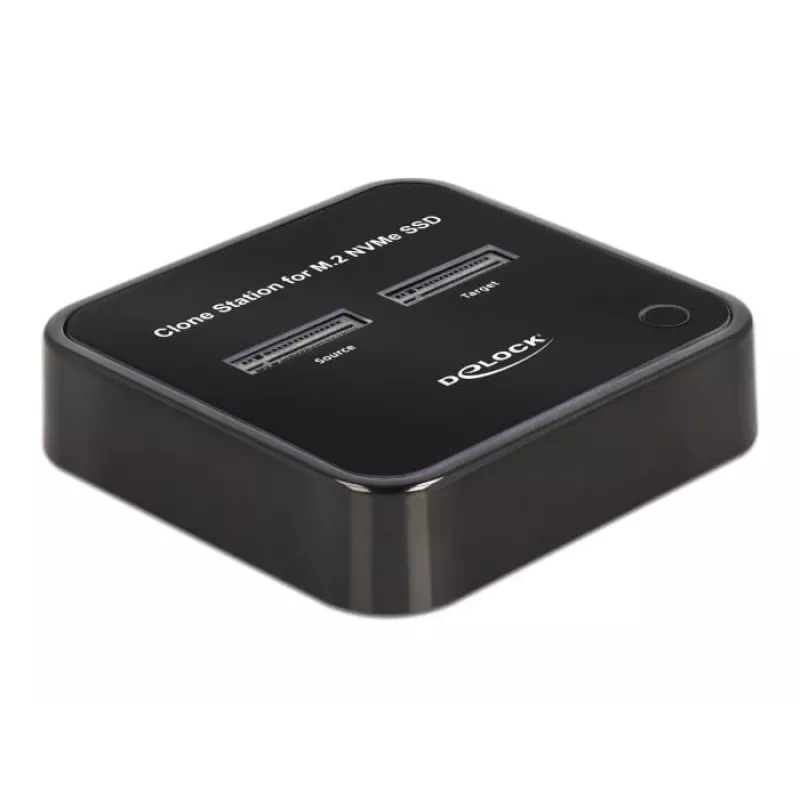 DeLOCK Estación de acoplamiento M.2 para 2 x M.2 NVMe PCIe SSD con función de clonación