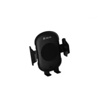 Soporte de carga inalámbrica para coche Devia Smart Serie sensor infrarrojo — Negro