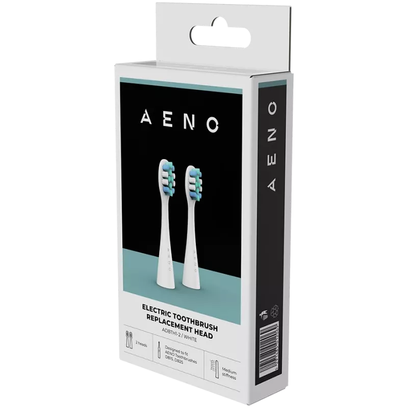 Cabezales de cepillo de repuesto AENO, Blanco, cerdas Dupont, 2 uds. en el set (para ADB0001S/ADB0002S)