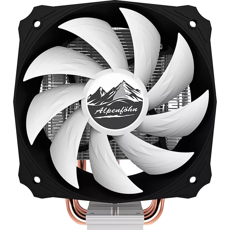 Disipador de CPU Alpenföhn Ben Nevis 12 cm Negro, Cobre, Plata, Blanco